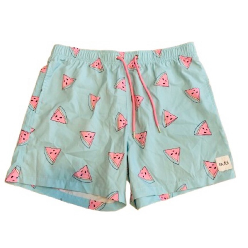 Men's Eubi Swim Trunks with Watermelon Print